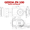 Gerda ZN 100, накладной замок Gerda ZN100