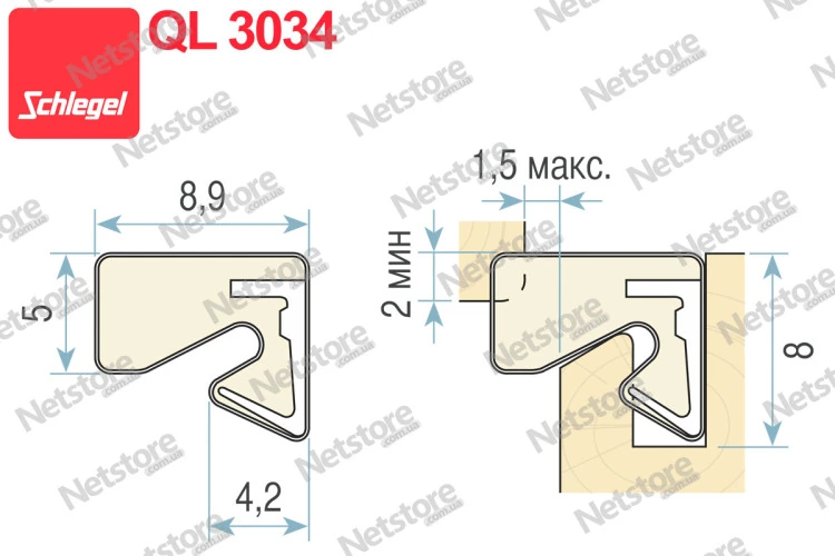 Ущільнювач для вікон Schlegel Q-Lon 3034