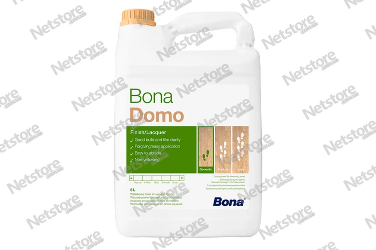 паркетний лак на водній основі Bonа Domo, 5л