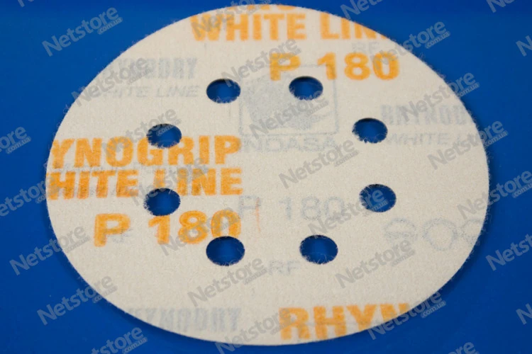 шліфувальні круги INDASA RHYNOGRIP DISCS (White Line) 125 мм, 8 отворів, 50 шт.