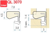 уплотнитель для окон SCHLEGEL Q-LON 3070, 1 м.п.
