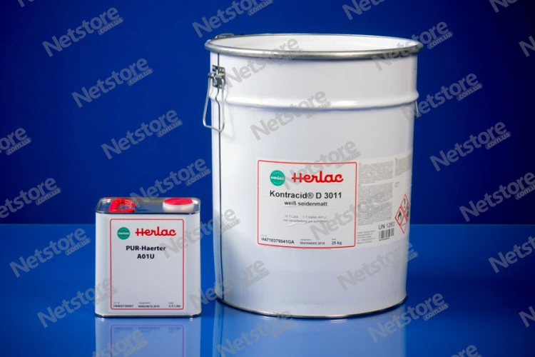 белая 2-к эмаль HERLAC KONTRACID D 3011, gloss 30