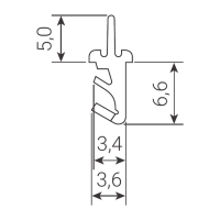 Двойной пазовый уплотнитель для деревянных окон Schlegel DX 1403