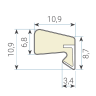 Переріз Schlegel Q-Lon 3011: ширина та висота 10,9 мм