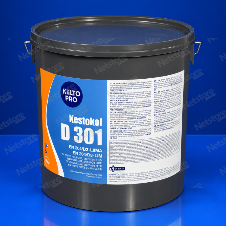 Kiilto Kestokol D 301 - заводське відро клею ПВА D3, 15 кг
