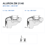 Порівняння заглушок Aluron ZM 21/40/5 і ZM 21/40/7 для положень кліпси A та B
