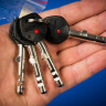 четыре ключа в комплекте с замком GERDA TYTAN ZX (с коротким ключом)
