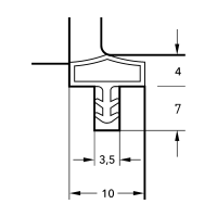 Ущільнювач Deventer M 7292/10 (M 7861) для міжкімнатних дверей, 10 мм