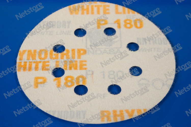 шліфувальні круги INDASA RHYNOGRIP DISCS (White Line) 125 мм, 8 отворів, 50 шт.