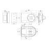 Креслення GERDA ZN 100: корпус 90,5 × 61 × 23 мм і монтаж 50 або 60 мм