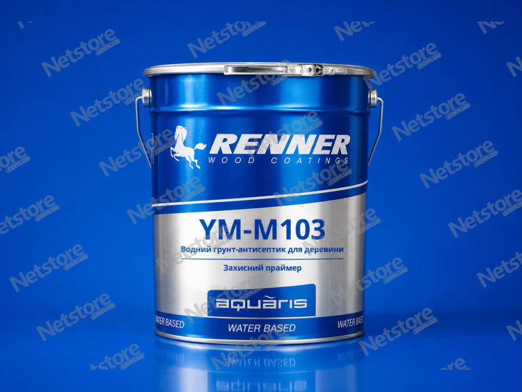 Водний грунт-антисептик для деревини Renner YM-M103 AQUARIS, 1 кг./тара 25 кг.