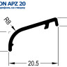 Профиль защитный на створку ALURON APZ 20 для деревянных окон