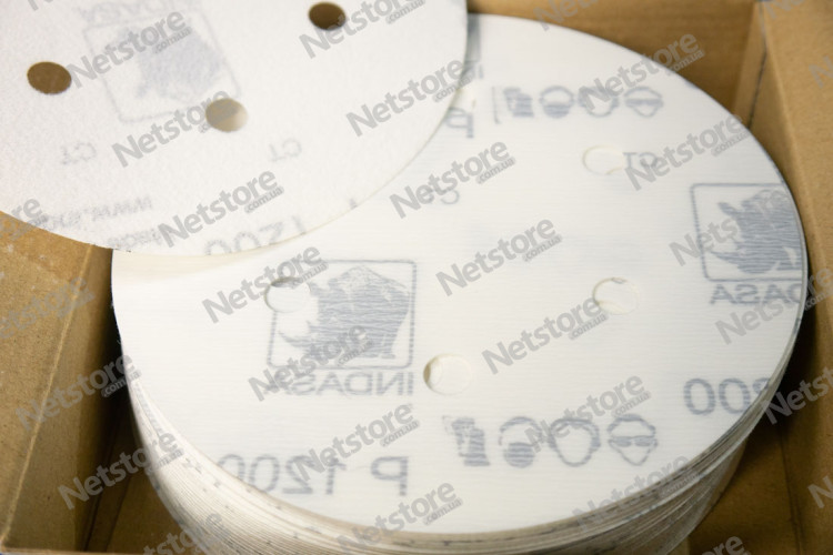 шліфувальні круги на плівці INDASA RHYNOGRIP Film DISCS, 150 мм, 6 отворів, 50 шт. 